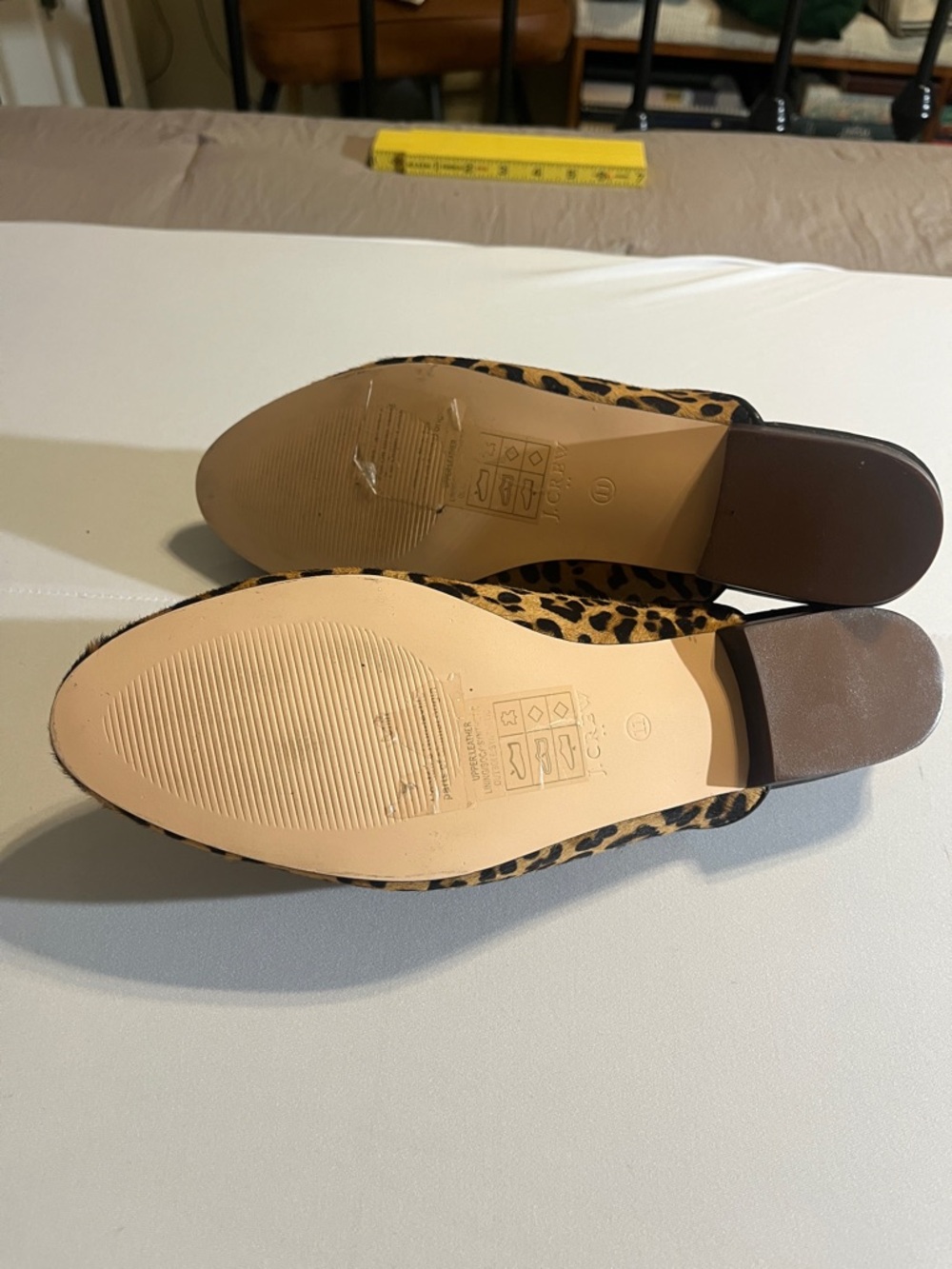 J. Crew Leopard-Print Haircalf Slip-On Loafers in Tan and Black - Picture 7 of 7